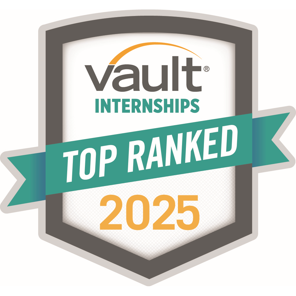 Vault Top Internship award logo.